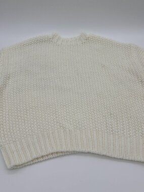 Altar'd State Chunky-Knit Pullover Sweater Cream White Large Women's